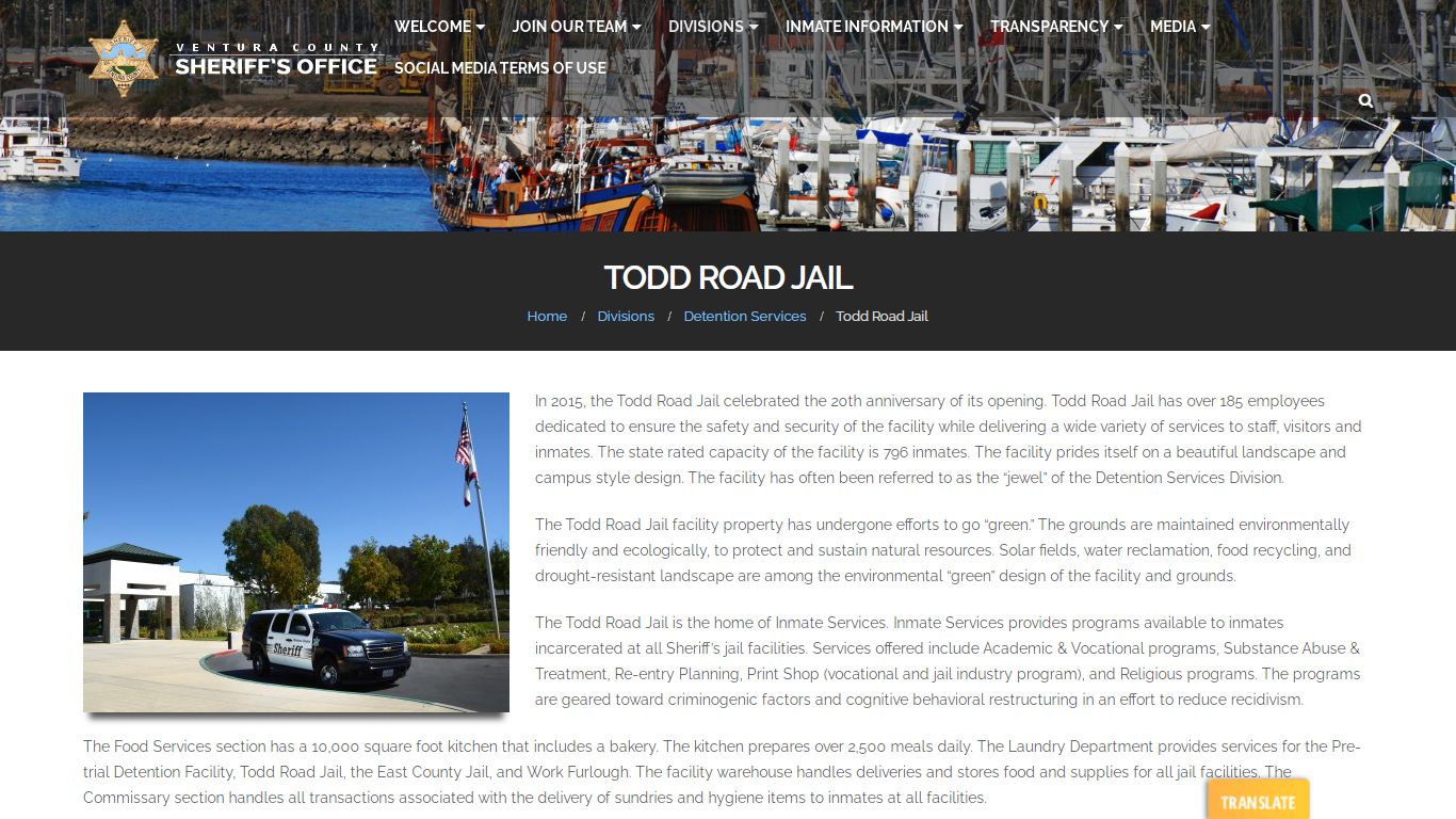 Todd Road Jail - Ventura County Sheriff's Office
